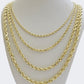 Real 14k Yellow Gold Rope Chain Necklace 2.5mm 3mm 4mm 5mm 18-26 Inch Men Women