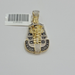 Black Diamond Pharoah Charm Pendant 10kt Yellow Gold 0.80 CT Chain Necklace SALE