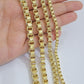 Real 10k Gold Box Byzantine Chain Necklace 20"-28" Inch 4mm 5mm 6mm 7mm 10kt Men