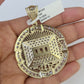 10k Yellow Gold Rope Chain Last Supper Charm Pendant 18-30'' Inch 7mm  Necklace