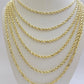 Real 14k Yellow Gold Rope Chain Necklace 2.5mm 3mm 4mm 5mm 18-26 Inch Men Women