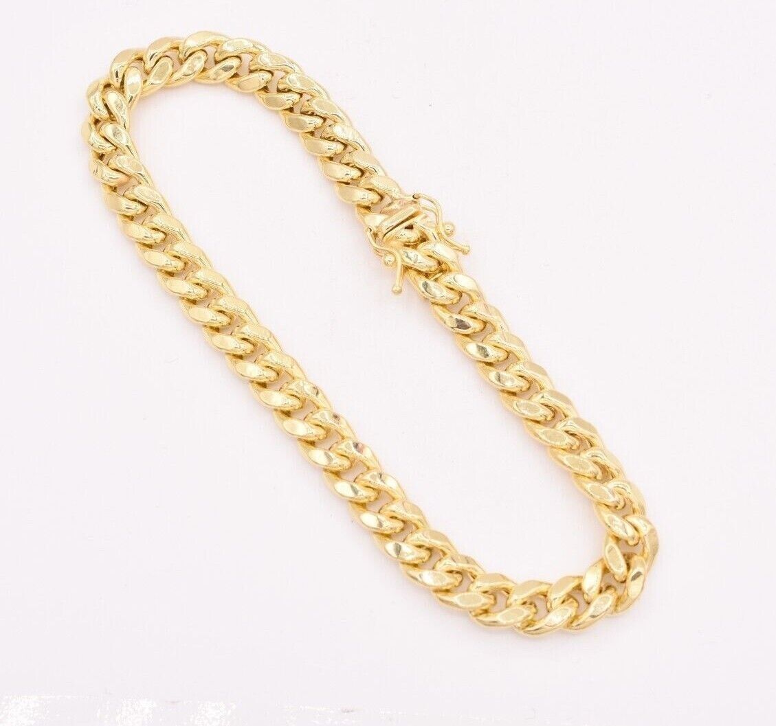 14k Bracelet Miami Cuban Link 7mm 7.5