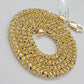 Real 10k Gold Solid Palm Chain Necklace Diamond Cut 5mm 18" Choker , 10kt Mens