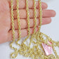 Real 14k Yellow Gold Rope Chain Necklace 2.5mm 3mm 4mm 5mm 18-26 Inch Men Women