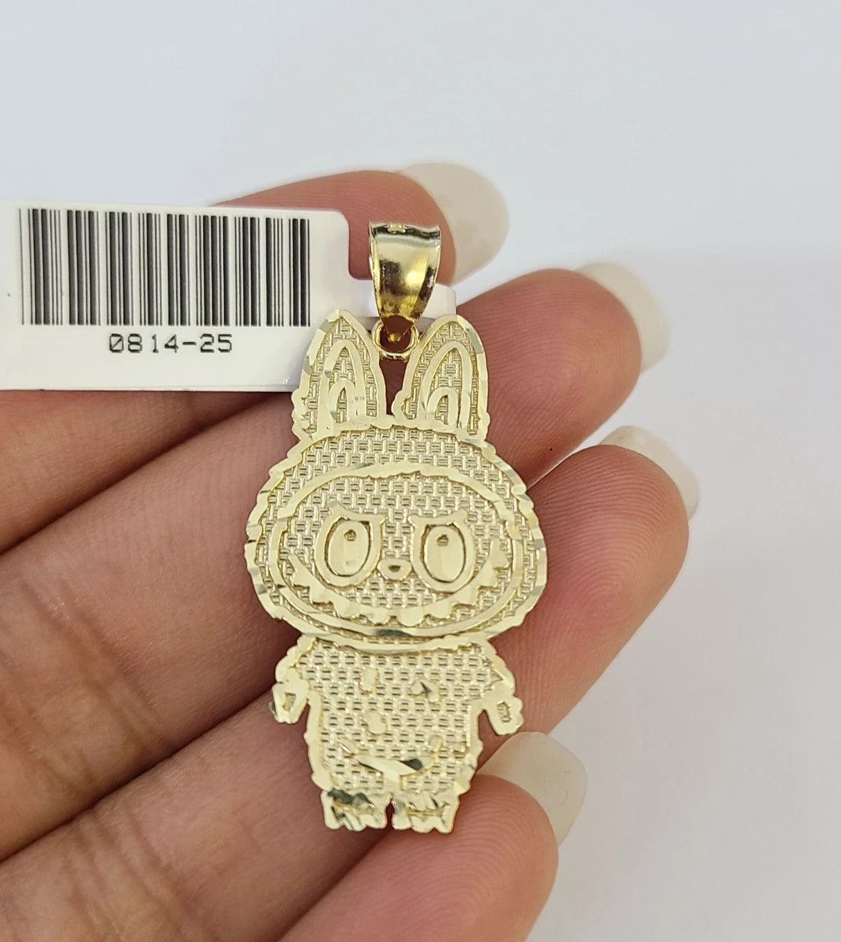 10k Cartoon Monster Charm Pendant Men Women 10kt Real Yellow Gold