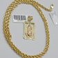 10kt Yellow Gold Rope Chain Virgin Mary Charm Pendant 18-28 Inches Necklace SALE