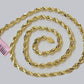 14k Gold Rope Chain Necklace 6mm 18-26 Inch Diamond Cut Men Women REAL 14KT SALE