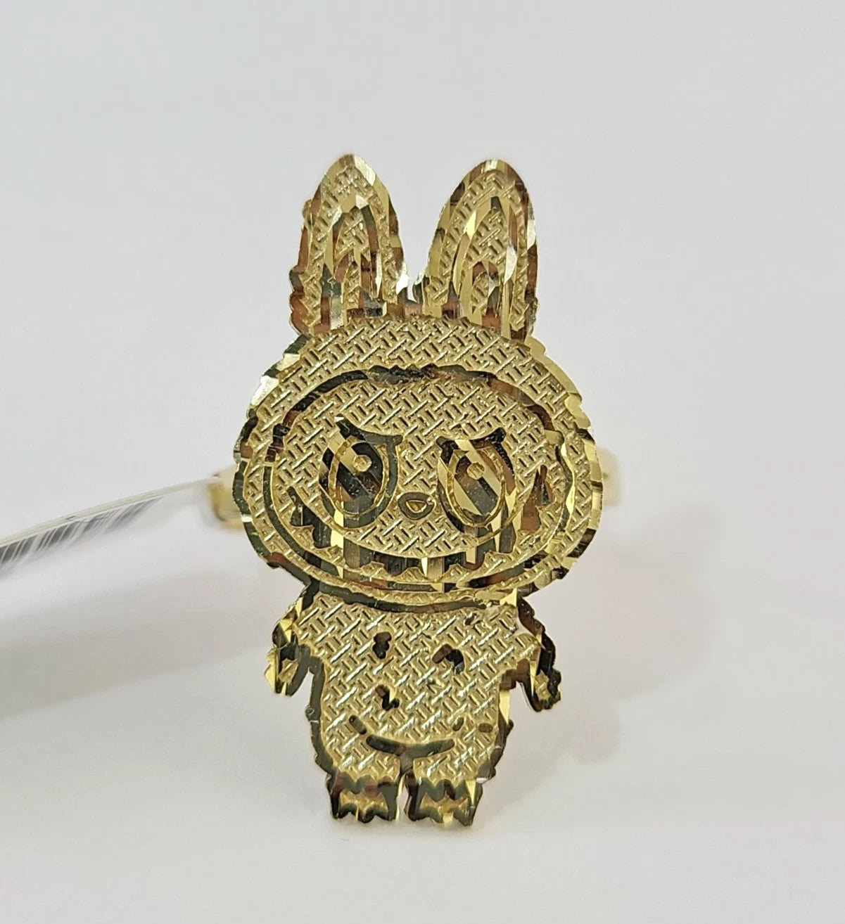 10k Cartoon Monster Ring Yellow Gold Men Women Real Genuine