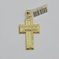 10k Yellow Gold Rope Chain Last Supper Cross Charm Pendant 18-28'' Inch Necklace