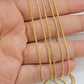 Real 18k Yellow Gold Franco Chain Necklace 1mm 24'' Inches Men Women SOLID HEAVY