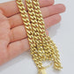 Mens 14k Gold Chain 8mm Miami cuban Link 18 - 30 Inch REAL 14KT Yelllow Gold