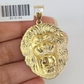 10k Roaring Lion Charm Pendant Mens REAL 10Kt Lion Head Yellow Gold