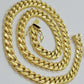 Real 10k Gold Chain Necklace Miami Cuban Link 18"-28" Inch 8mm Box Lock 10kt Men