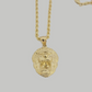 10k Gold Rope Chain Lion Head Charm Pendant 3mm 16-28'' Inches Necklace SALE NEW