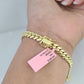 REAL 14k Gold Bracelet Miami Cuban Link 6mm 8 Inch Solid Box Clasp 10KT