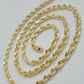 Real 10k Yellow Gold Rope Chain necklace 18 inch - 28 inch SOLID 4mm Mens Women