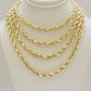 14k Gold Rope Chain Necklace 6mm 18-26 Inch Diamond Cut Men Women REAL 14KT SALE