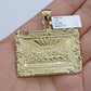 Real 10k Gold Pendant Charm Last Supper Square Jesus 10kt Yellow 1.5-3 Inch SALE