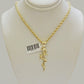 10kt Yellow Gold Rope Chain Snake Cross Charm Pendant 18-28'' Inch Necklace SALE