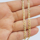 Solid 14kt Yellow Gold Cuban Curb Two-Tone Bracelet 3mm 8'' Inches Real 14k SALE