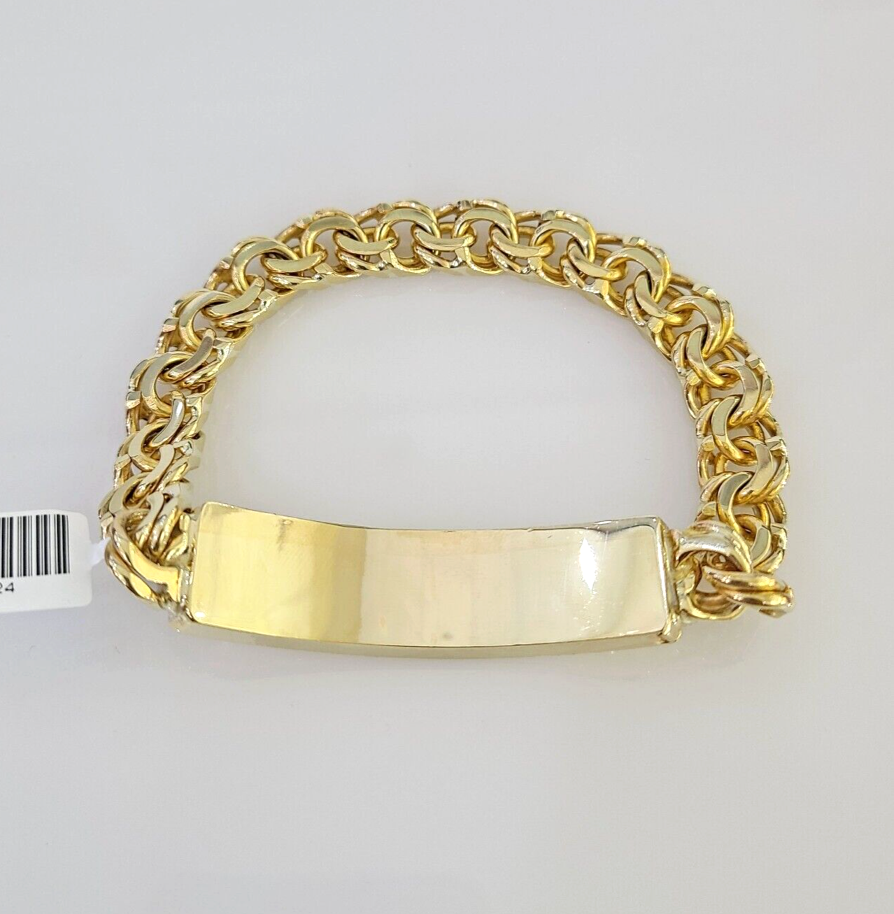 Real Solid 10kt Gold Chino ID Bracelet Name Plate 10mm 8'' Inch 10k SALE NEW