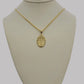 10kt Gold Franco Chain Circular Charm Pendant 1.5mm 16-24'' Inches Necklace SALE