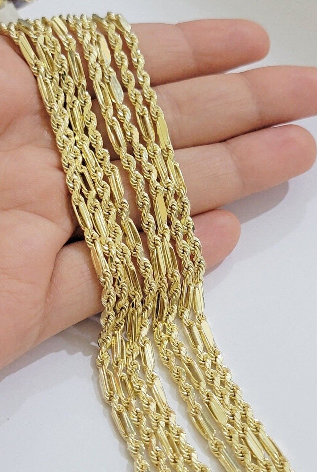 Real 10k Yellow Gold Milano Rope Chain Necklace 18"-24"Inches 3mm 10kt Men Women