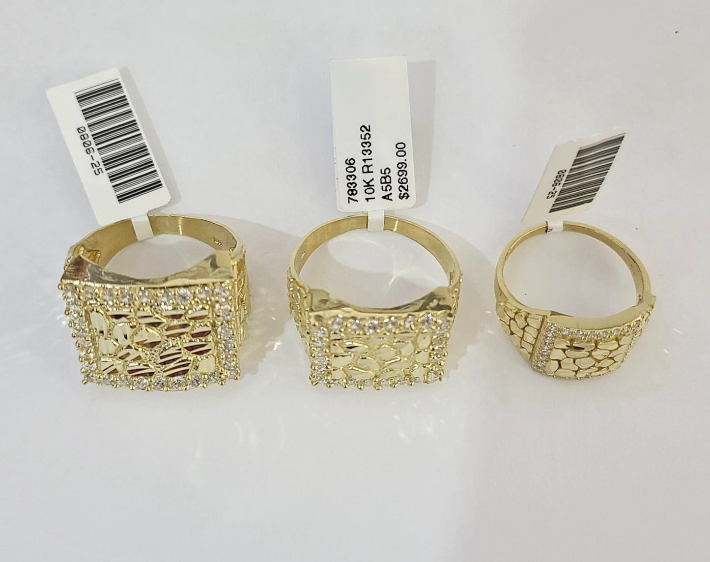 10k Nugget Ring Yellow Gold Women Men Real Genuine