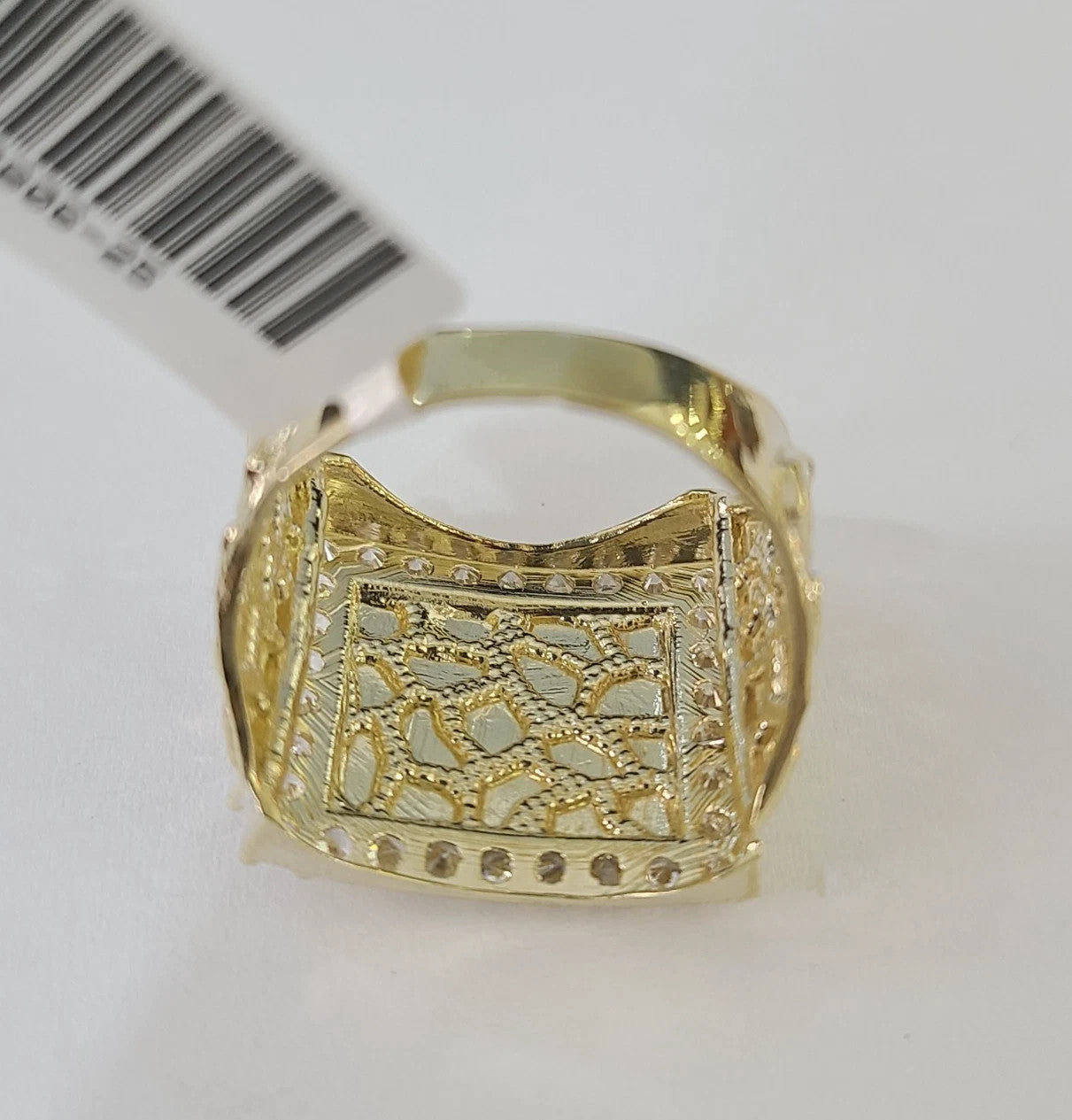 Real 10k Nugget Ring Yellow Gold Women Men Genuine 10Kt