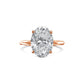 IGI Certified Diamond Engagement Ring VS2 H Oval 3 Ctw Lab-created Sparkling