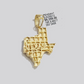 10k Yellow Gold Diamond Texas Map Charm 0.80CT Real 10Kt Pendant Natural Genuine