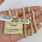 Real 10k Gold Byzantine Necklace Last Supper Charm SET Chain 18"-30" 3mm Pendant