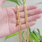 Real 10k Yellow Gold Chain necklace Miami Cuban Link 7mm 20" 22" 24 Inch 10KT