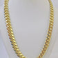 Real 10k Yellow Gold Necklace Miami Cuban Link Chain Mens 8mm 24 Inch 10KT Solid