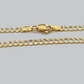 Solid 14kt Yellow Gold Cuban Curb Two-Tone Bracelet 3mm 8'' Inches Real 14k SALE