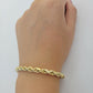 10k Yellow Gold Rope Bracelet 9" Inches Men Women 8mm REAL 10 KT CUSTOM LISTING