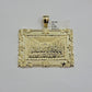 Real 10k Gold Pendant Charm Last Supper Square Jesus 10kt Yellow 1.5-3 Inch SALE