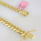 REAL 14k Gold Bracelet Miami Cuban Link 7mm 8.5 Inch Solid Box Clasp 10KT