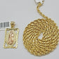 10kt Yellow Gold Rope Chain Virgin Mary Charm Pendant 18-28 Inches Necklace SALE