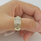Ladies 14k Yellow Gold Ring Natural Diamond Women REAL , Wedding Engagement
