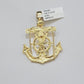 10k Yellow Gold Franco Chain Necklace Anchor Charm Pendant 3mm 18"-26" Inch SALE