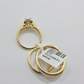 14k Yellow Gold 1.40CT Diamond Ring Band Ladies Trio Set Wedding Engagement SALE