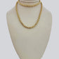 Real 10k Gold 3mm Box Byzantine Chain Necklace 20" 22" 24'' 26'' 28'' Inches NEW