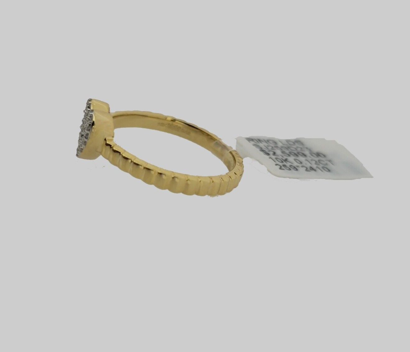 Real 10k Yellow Gold Diamond Promise Ring Women's Band 0.10 CT Genuine 10KT SALE