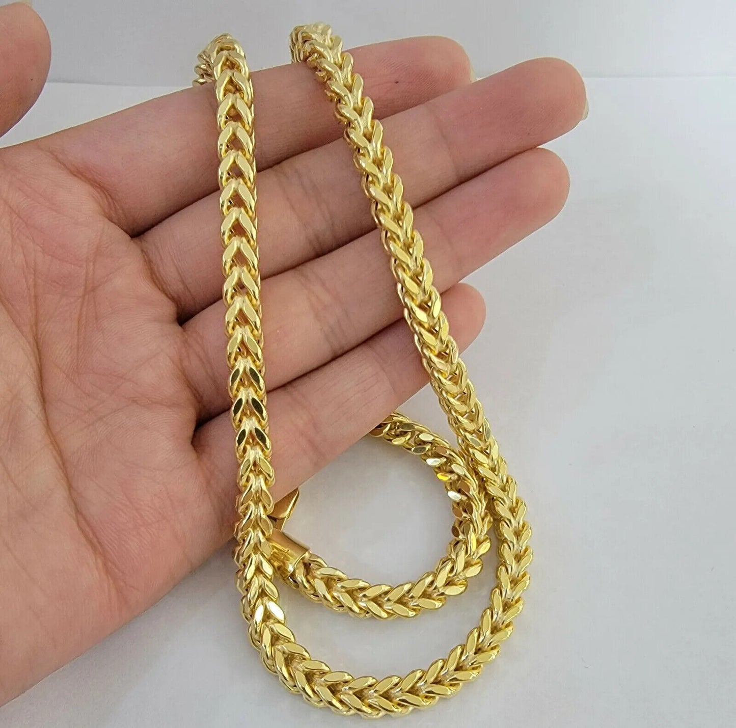 Real 10k Gold Franco Necklace Box Chain 22" & 24" Inch 6mm 10kt Yellow Gold SALE