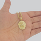 10k Gold Rope Chain Lion Head Charm Pendant 3mm 16-28'' Inches Necklace SALE NEW