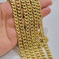 Real 10k Gold Chain Necklace Miami Cuban Link 18"-28" Inch 8mm Box Lock 10kt Men