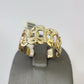 10k Cuban Curb Ring Yellow Gold Women Men Real Genuine 10Kt