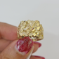 10k Nugget Ring Yellow Gold Women Men Real Genuine Size 6 7 8 9 10 11 & 12