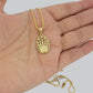 10kt Gold Franco Chain Circular Charm Pendant 1.5mm 16-24'' Inches Necklace SALE